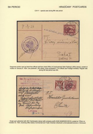 ČESKOSLOVENSKO 1918-1939: DVOJITÉ DOPISNICE V POŠTOVNÍM POUŽITÍ – list 79
