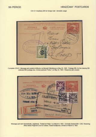 ČESKOSLOVENSKO 1918-1939: DVOJITÉ DOPISNICE V POŠTOVNÍM POUŽITÍ – list 80