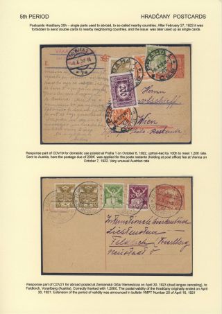 ČESKOSLOVENSKO 1918-1939: DVOJITÉ DOPISNICE V POŠTOVNÍM POUŽITÍ – list 82