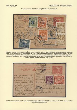 ČESKOSLOVENSKO 1918-1939: DVOJITÉ DOPISNICE V POŠTOVNÍM POUŽITÍ – list 84