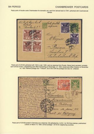 ČESKOSLOVENSKO 1918-1939: DVOJITÉ DOPISNICE V POŠTOVNÍM POUŽITÍ – list 91