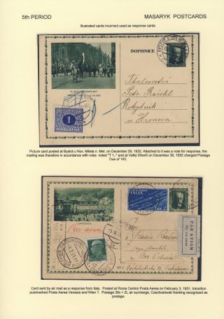 ČESKOSLOVENSKO 1918-1939: DVOJITÉ DOPISNICE V POŠTOVNÍM POUŽITÍ – list 93