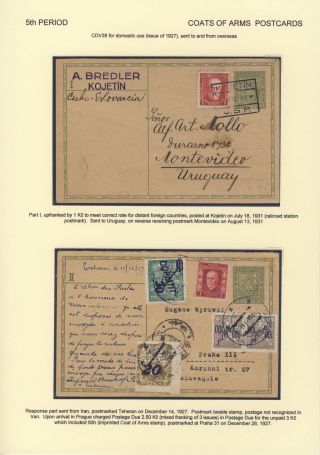 ČESKOSLOVENSKO 1918-1939: DVOJITÉ DOPISNICE V POŠTOVNÍM POUŽITÍ – list 94