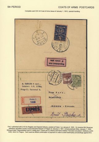 ČESKOSLOVENSKO 1918-1939: DVOJITÉ DOPISNICE V POŠTOVNÍM POUŽITÍ – list 96