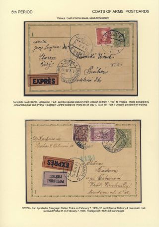 ČESKOSLOVENSKO 1918-1939: DVOJITÉ DOPISNICE V POŠTOVNÍM POUŽITÍ – list 101