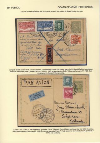 ČESKOSLOVENSKO 1918-1939: DVOJITÉ DOPISNICE V POŠTOVNÍM POUŽITÍ – list 102