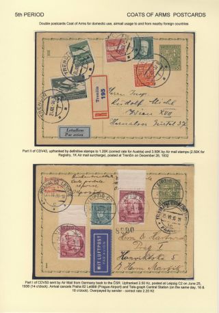 ČESKOSLOVENSKO 1918-1939: DVOJITÉ DOPISNICE V POŠTOVNÍM POUŽITÍ – list 106