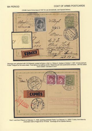 ČESKOSLOVENSKO 1918-1939: DVOJITÉ DOPISNICE V POŠTOVNÍM POUŽITÍ – list 123
