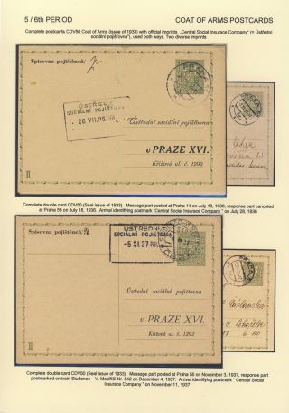ČESKOSLOVENSKO 1918-1939: DVOJITÉ DOPISNICE V POŠTOVNÍM POUŽITÍ – list 125