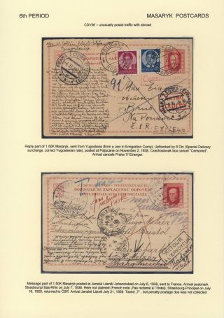 ČESKOSLOVENSKO 1918-1939: DVOJITÉ DOPISNICE V POŠTOVNÍM POUŽITÍ – list 127