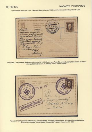 ČESKOSLOVENSKO 1918-1939: DVOJITÉ DOPISNICE V POŠTOVNÍM POUŽITÍ – list 128