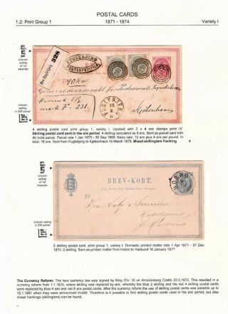DÄNEMARK 1871-1905: ZWEIFÄRBIGE GANZSACHEN – Blatt 11