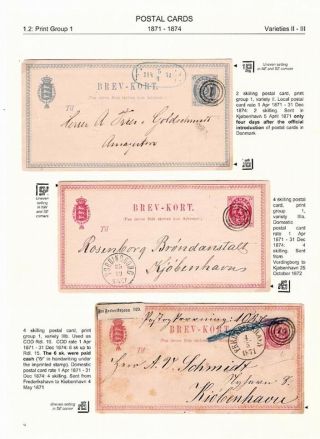 DÄNEMARK 1871-1905: ZWEIFÄRBIGE GANZSACHEN – Blatt 12