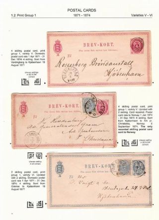 DÄNEMARK 1871-1905: ZWEIFÄRBIGE GANZSACHEN – Blatt 14