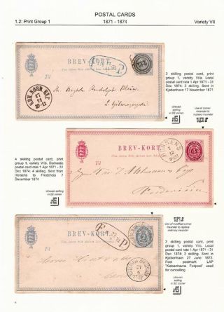 DÄNEMARK 1871-1905: ZWEIFÄRBIGE GANZSACHEN – Blatt 15