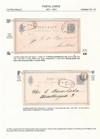 DÄNEMARK 1871-1905: ZWEIFÄRBIGE GANZSACHEN – Blatt 16
