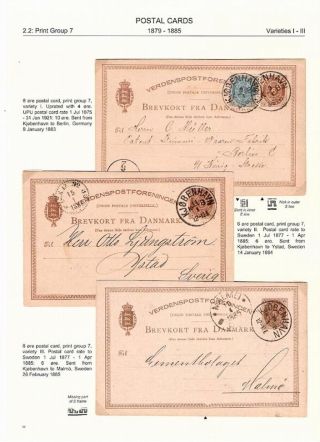 "BICOLOURED" POSTAL STATIONERY OF DENMARK 1871-1905 – sheet 53