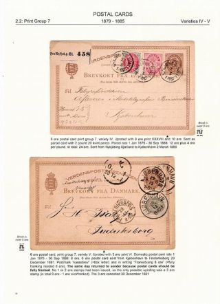 "BICOLOURED" POSTAL STATIONERY OF DENMARK 1871-1905 – sheet 54