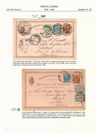 "BICOLOURED" POSTAL STATIONERY OF DENMARK 1871-1905 – sheet 55