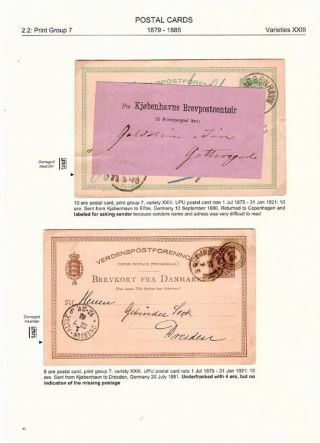 "BICOLOURED" POSTAL STATIONERY OF DENMARK 1871-1905 – sheet 62