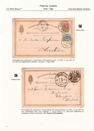 "BICOLOURED" POSTAL STATIONERY OF DENMARK 1871-1905 – sheet 63