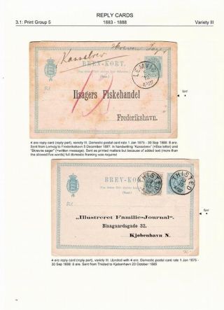 "BICOLOURED" POSTAL STATIONERY OF DENMARK 1871-1905 – sheet 76