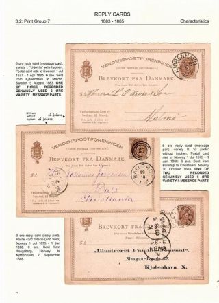 "BICOLOURED" POSTAL STATIONERY OF DENMARK 1871-1905 – sheet 78