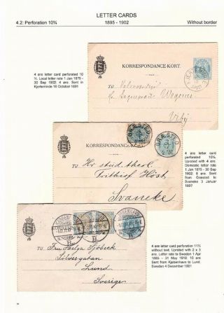 "BICOLOURED" POSTAL STATIONERY OF DENMARK 1871-1905 – sheet 98
