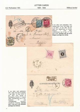 "BICOLOURED" POSTAL STATIONERY OF DENMARK 1871-1905 – sheet 100