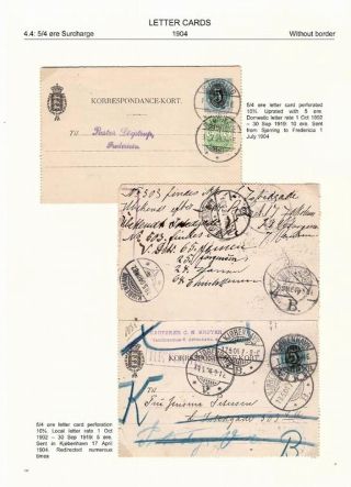 "BICOLOURED" POSTAL STATIONERY OF DENMARK 1871-1905 – sheet 107
