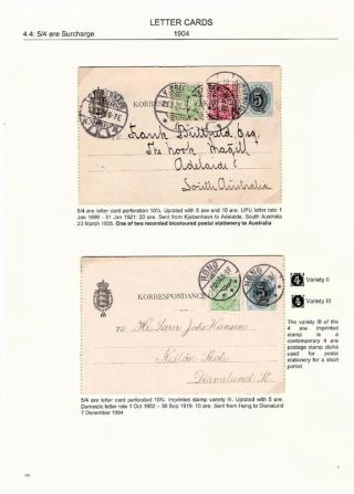 "BICOLOURED" POSTAL STATIONERY OF DENMARK 1871-1905 – sheet 109