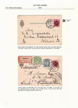"BICOLOURED" POSTAL STATIONERY OF DENMARK 1871-1905 – sheet 112