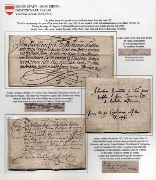 POŠTOVNÍ HISTORIE BRNA 1638-1875 – list 2