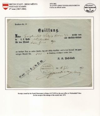 POŠTOVNÍ HISTORIE BRNA 1638-1875 – list 73