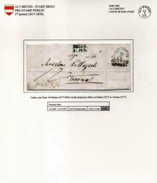 POŠTOVNÍ HISTORIE BRNA 1638-1875 – list 95