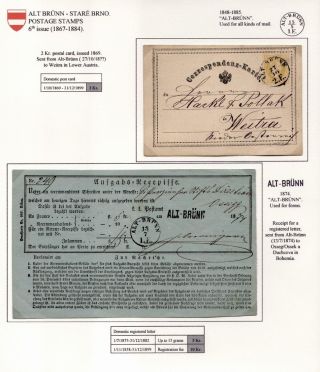 POŠTOVNÍ HISTORIE BRNA 1638-1875 – list 103