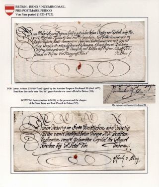 POŠTOVNÍ HISTORIE BRNA 1638-1875 – list 105