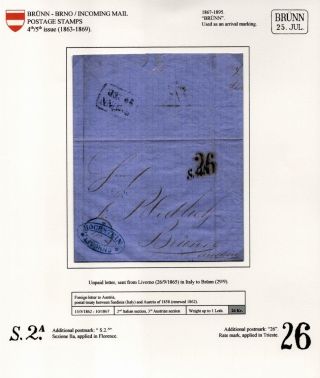 POŠTOVNÍ HISTORIE BRNA 1638-1875 – list 119