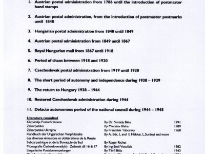 POŠTOVNÍ HISTORIE A ZNÁMKY PODKARPATSKÉ RUSI 1786-1945