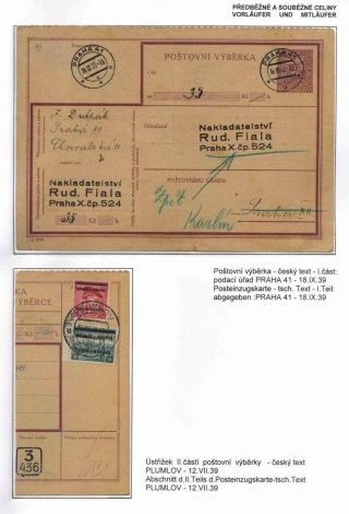 GANZSACHEN IM PROTEKTORAT BÖHMEN UND MÄHREN – Blatt 15