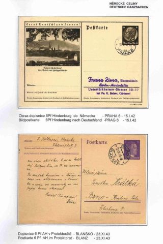 GANZSACHEN IM PROTEKTORAT BÖHMEN UND MÄHREN – Blatt 80