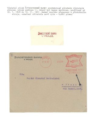 ČESKOSLOVENSKÉ VÝPLATNÍ OTISKY PRVNÍCH UŽIVATELŮ Z ROKU 1926 – list 9
