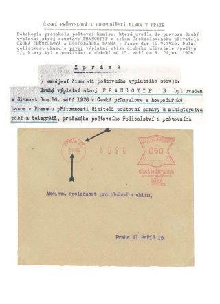 ČESKOSLOVENSKÉ VÝPLATNÍ OTISKY PRVNÍCH UŽIVATELŮ Z ROKU 1926 – list 16