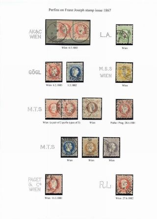 THE OLDEST PERFINS ON AUSTRIAN STAMPS – sheet 4