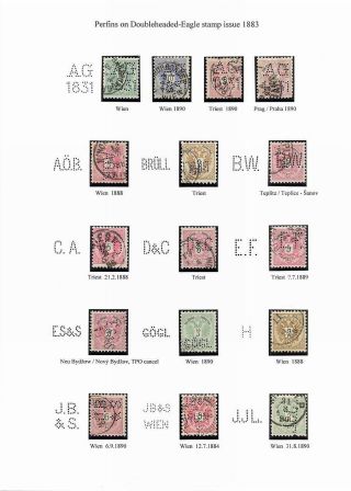 THE OLDEST PERFINS ON AUSTRIAN STAMPS – sheet 7