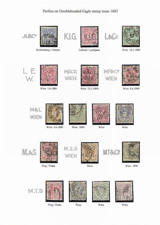 THE OLDEST PERFINS ON AUSTRIAN STAMPS – sheet 8