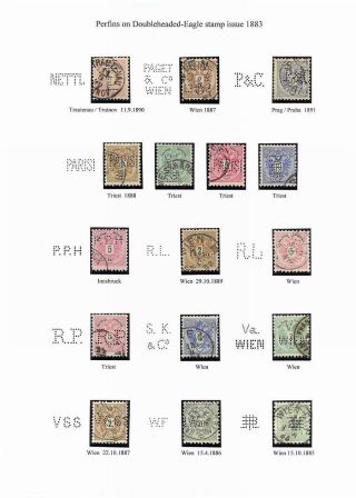THE OLDEST PERFINS ON AUSTRIAN STAMPS – sheet 9