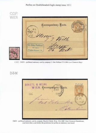 THE OLDEST PERFINS ON AUSTRIAN STAMPS – sheet 10