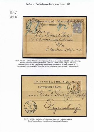 THE OLDEST PERFINS ON AUSTRIAN STAMPS – sheet 11