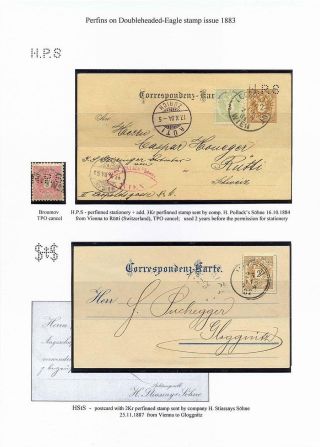 THE OLDEST PERFINS ON AUSTRIAN STAMPS – sheet 13